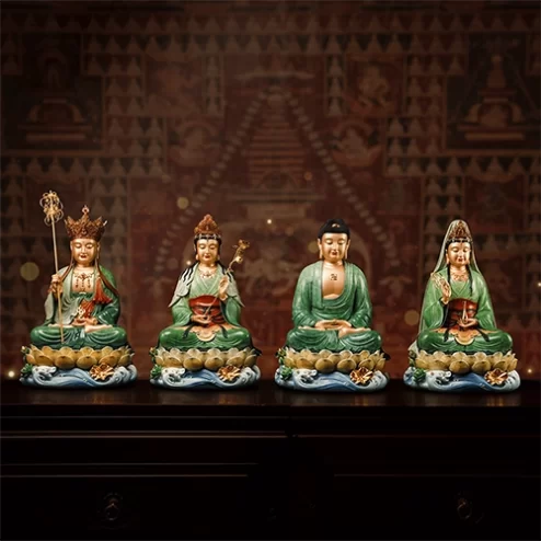 Trọn Bộ Tượng Phật Ngọc Thạch Phủ Đồng Lục Bảo Vân T2427
