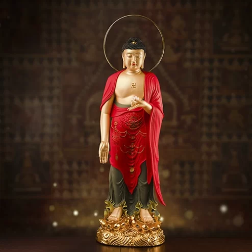 Tượng Bổn Sư Thích Ca Mâu Ni Ngọc Thạch phủ Đồng Tam Sắc Cổ T2420