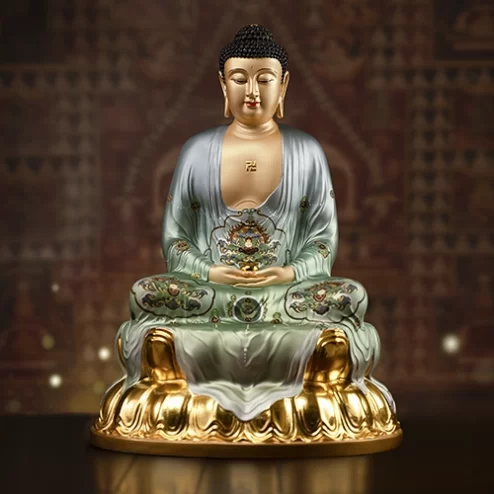 Tượng Bổn Sư Thích Ca Mâu Ni Ngọc Thạch phủ Đồng Thanh Vân T2421