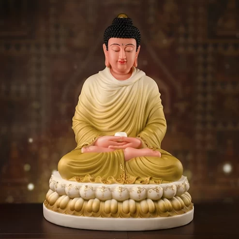Tượng Bổn Sư Thích Ca Mâu Ni Thạch Anh Hồng Bảo Vân T2415