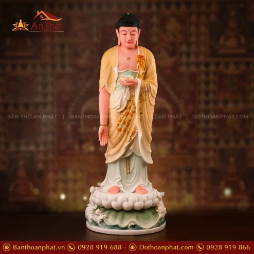 Tượng Bổn sư Thích Ca Mâu Ni Thạch Anh Thanh Ngọc Quang T2416