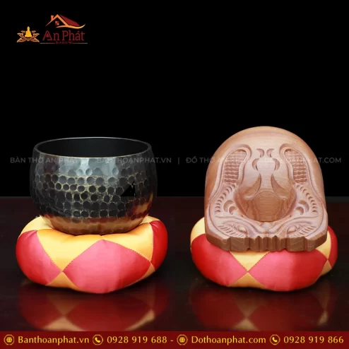 Bộ Chuông Mõ Tụng Kinh Tại Gia 12.5cm AK11209