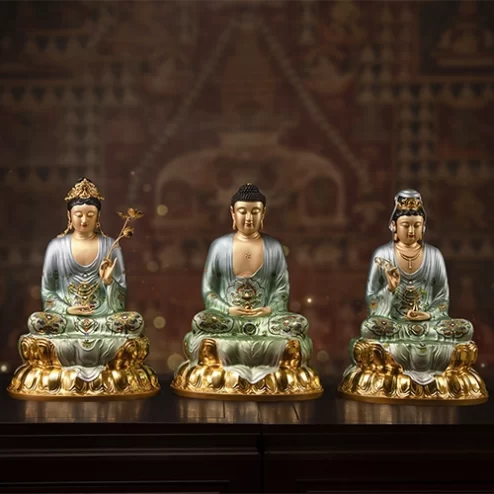 Tôn Tượng Tây Phương Tam Thánh Ngọc Thạch phủ Đồng Thanh Vân T2441