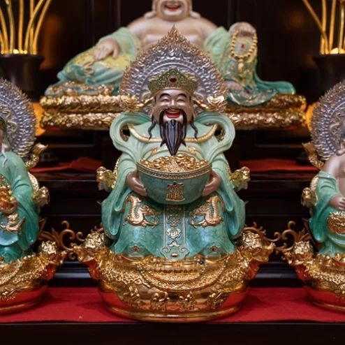 Tượng Quan Lộc Ngọc Thạch Phủ Đồng Xanh Ngọc Lục Bảo T2526