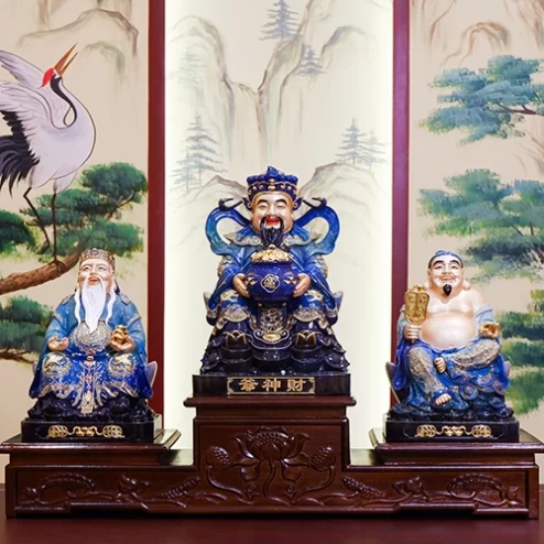 Tượng Tài Địa Ngồi Đồng Đế Vuông T2481