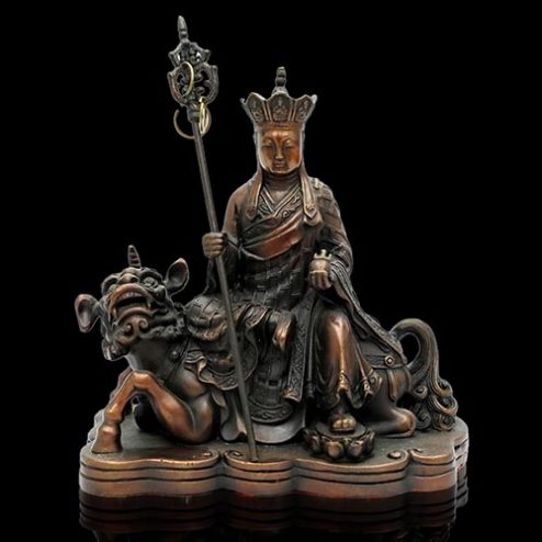 Tượng Địa Tạng Vương Bồ Tát Đồng Cao Cấp Cưỡi Lân Nhập Khẩu T2667