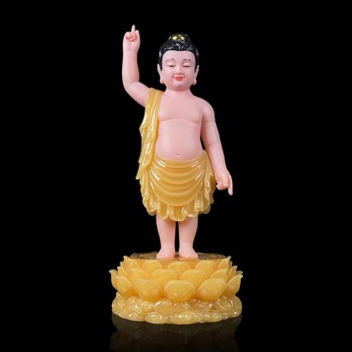 Tượng Phật Đản Sanh Bột Đá Thạch Anh Cao Cấp T2749